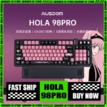 AUSDOM Hola98 Pro Customization Tri Mode Wireless Bluetooth Mechanical Keyboard Gasket Structure Full Key Hot Swappable Keyboard